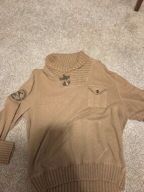 Polo by Ralph Lauren Men's Tan Shawl Collar Sweater
